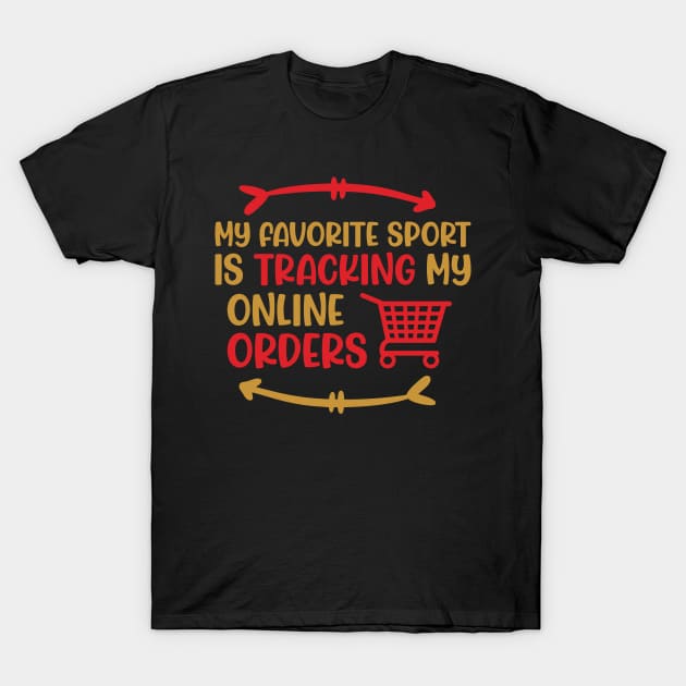 My favorite sport is tracking black T-Shirt by TomCage